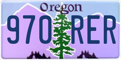 OR license plate 970RER