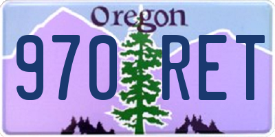 OR license plate 970RET