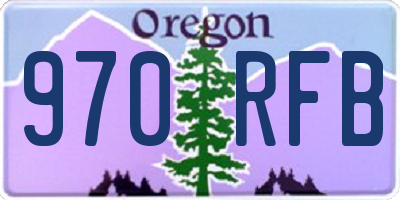 OR license plate 970RFB