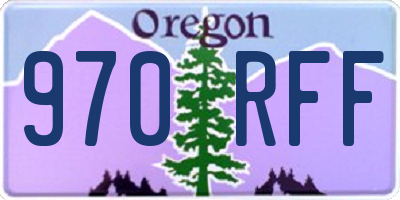 OR license plate 970RFF