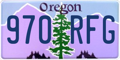 OR license plate 970RFG
