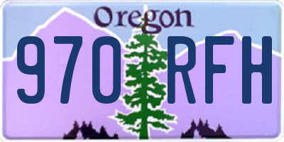 OR license plate 970RFH