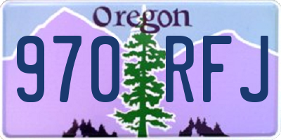 OR license plate 970RFJ