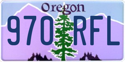 OR license plate 970RFL