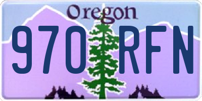 OR license plate 970RFN