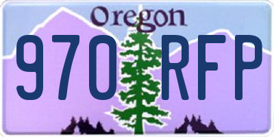 OR license plate 970RFP