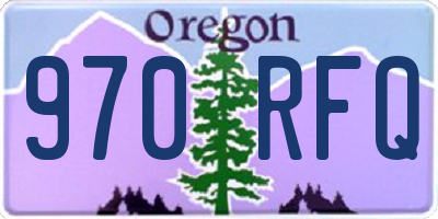 OR license plate 970RFQ