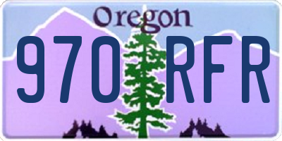 OR license plate 970RFR