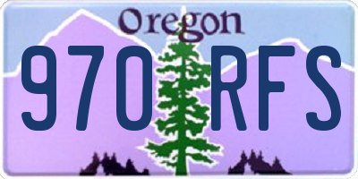 OR license plate 970RFS