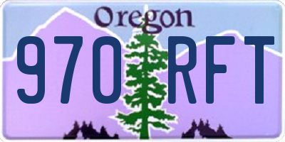 OR license plate 970RFT