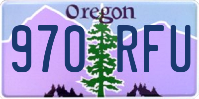 OR license plate 970RFU
