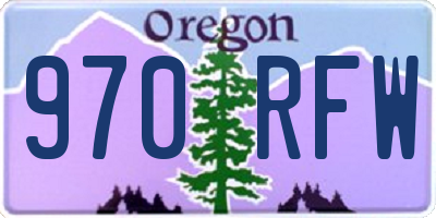 OR license plate 970RFW