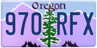 OR license plate 970RFX