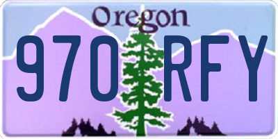 OR license plate 970RFY