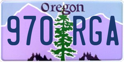 OR license plate 970RGA