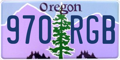 OR license plate 970RGB