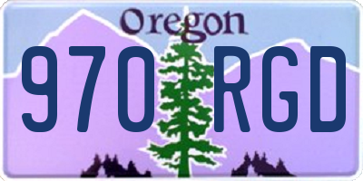 OR license plate 970RGD