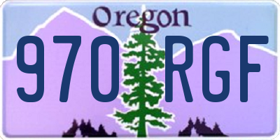 OR license plate 970RGF