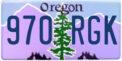 OR license plate 970RGK