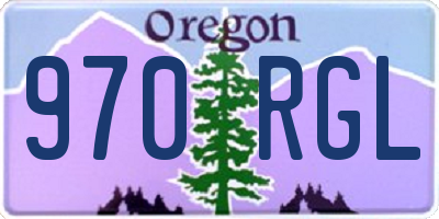 OR license plate 970RGL