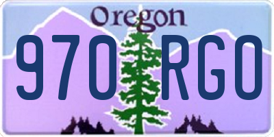 OR license plate 970RGO