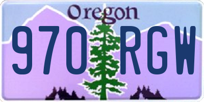 OR license plate 970RGW