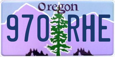 OR license plate 970RHE