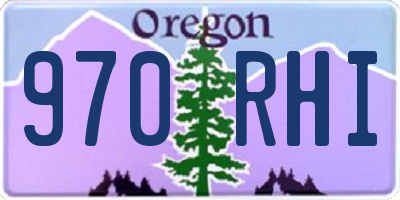 OR license plate 970RHI