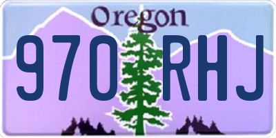 OR license plate 970RHJ