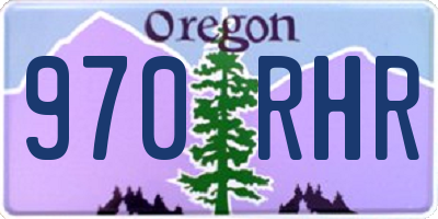 OR license plate 970RHR