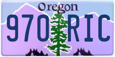 OR license plate 970RIC