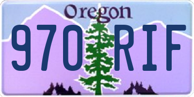 OR license plate 970RIF