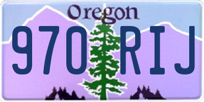 OR license plate 970RIJ