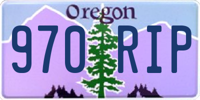 OR license plate 970RIP