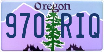 OR license plate 970RIQ