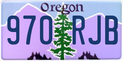 OR license plate 970RJB