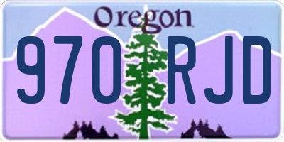 OR license plate 970RJD