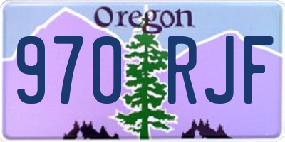 OR license plate 970RJF