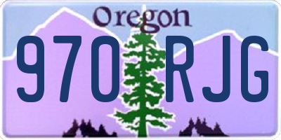 OR license plate 970RJG