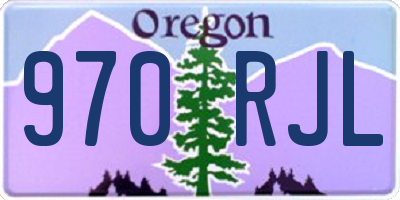 OR license plate 970RJL