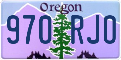 OR license plate 970RJO