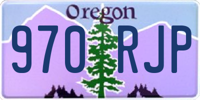 OR license plate 970RJP