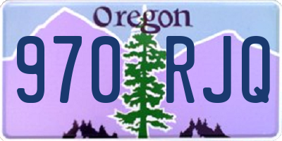 OR license plate 970RJQ