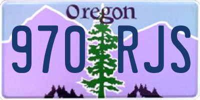 OR license plate 970RJS