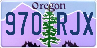 OR license plate 970RJX