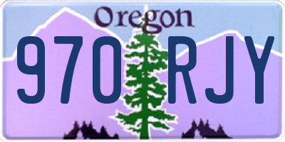 OR license plate 970RJY