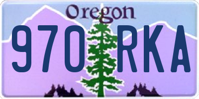 OR license plate 970RKA