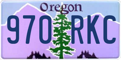 OR license plate 970RKC