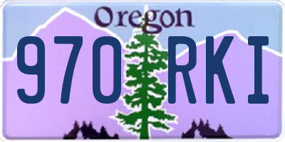 OR license plate 970RKI