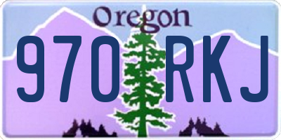 OR license plate 970RKJ